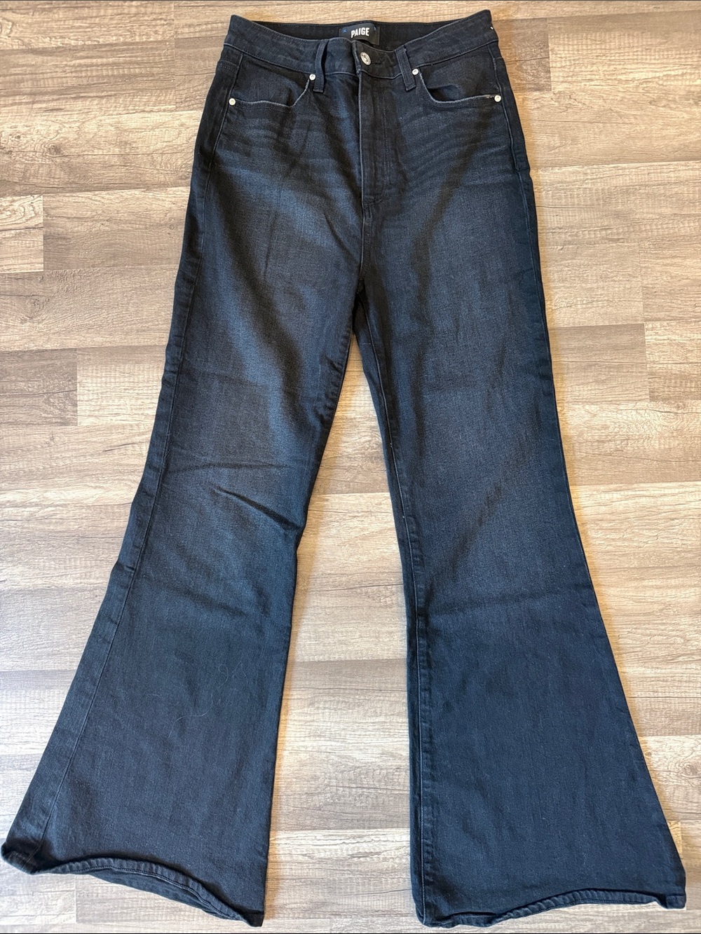 PAIGE Charlie wide leg 29 womens Black Jeans - Picture 2 of 6